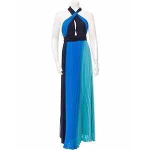 alice and olivia powder blue dress SHARILYN BUBBLE SLEEVE TIE BACK MINI DRESS in ICE